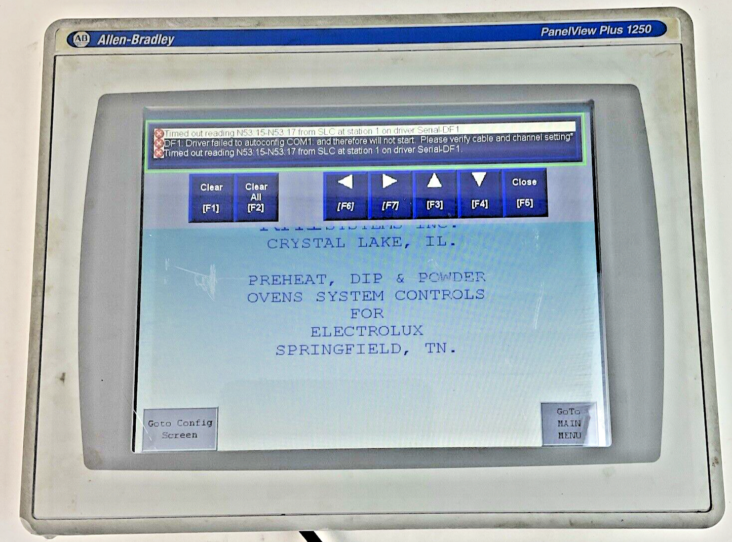 ALLEN BRADLEY 2711P-RDT12C SER.D TOUCH PANEL 2711P-RP8D LOGIC MODULE SER.A