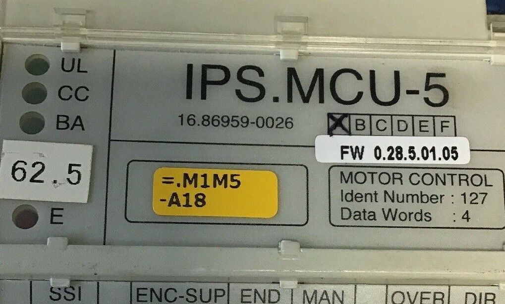 MAN ROLAND IPS.MCU-5 MOTOR CONTROL - 16.86959-0026 - Rev. A ***FOR PARTS***