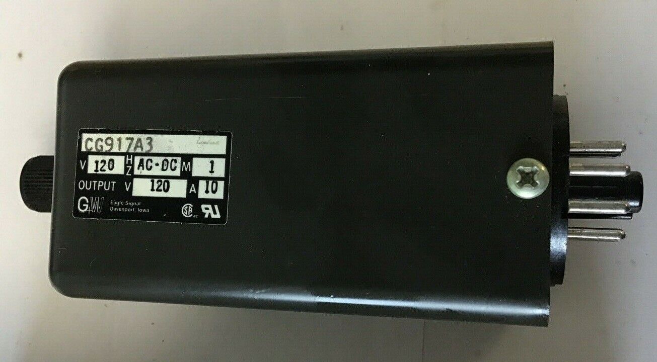 EAGLE SIGNAL CG917A3 TIME DELAY RELAY 120V 10A