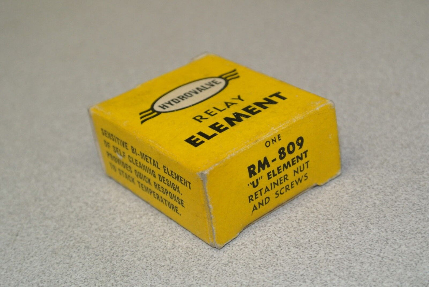 HYDROVALVE RM-809 RELAY ELEMENT / "U" ELEMENT / RETAINER & SCREWS / NEW SURPLUS