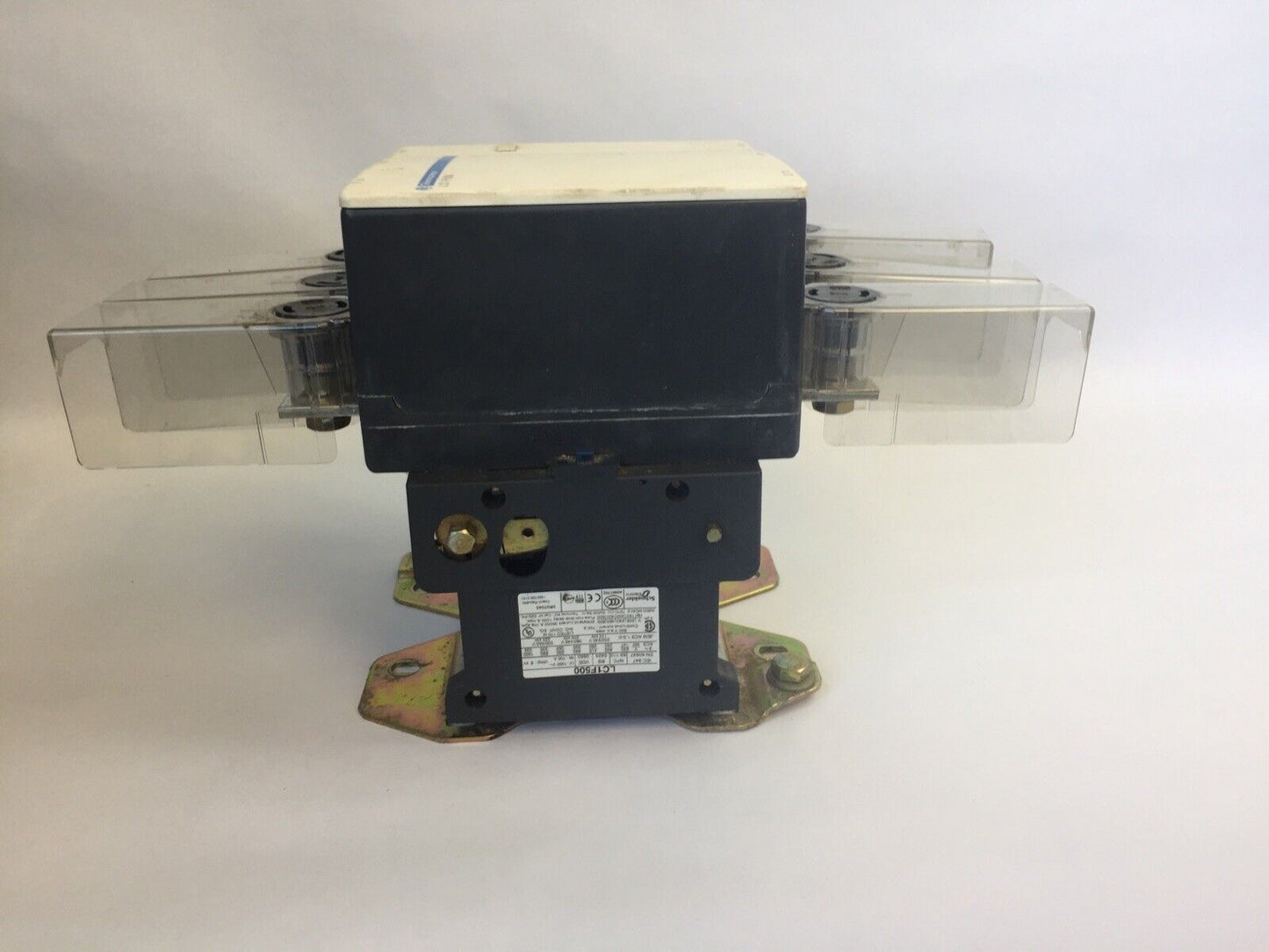 TELEMECANIQUE LC1 F500 CONTACTOR 600VAC 500HP 700A LX1FK110 110-120V LADN11 LA1
