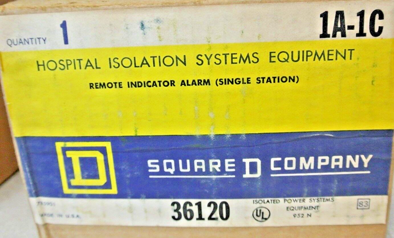 SQUARE D - 1A-1C / 36120 REMOTE INDICATOR ALARM (SINGLE STATION) / NEW SURPLUS