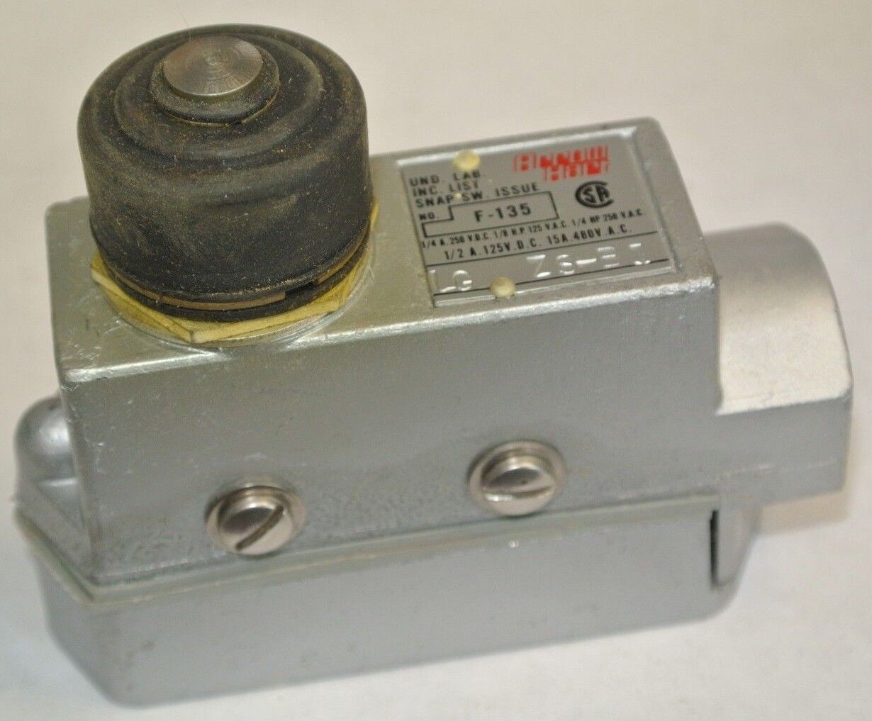 ARROW HART LGZS-B1 - LIMIT SWITCH - GENERAL PURPOSE, 15A, SIDE MOUNT LGZS-BI NEW