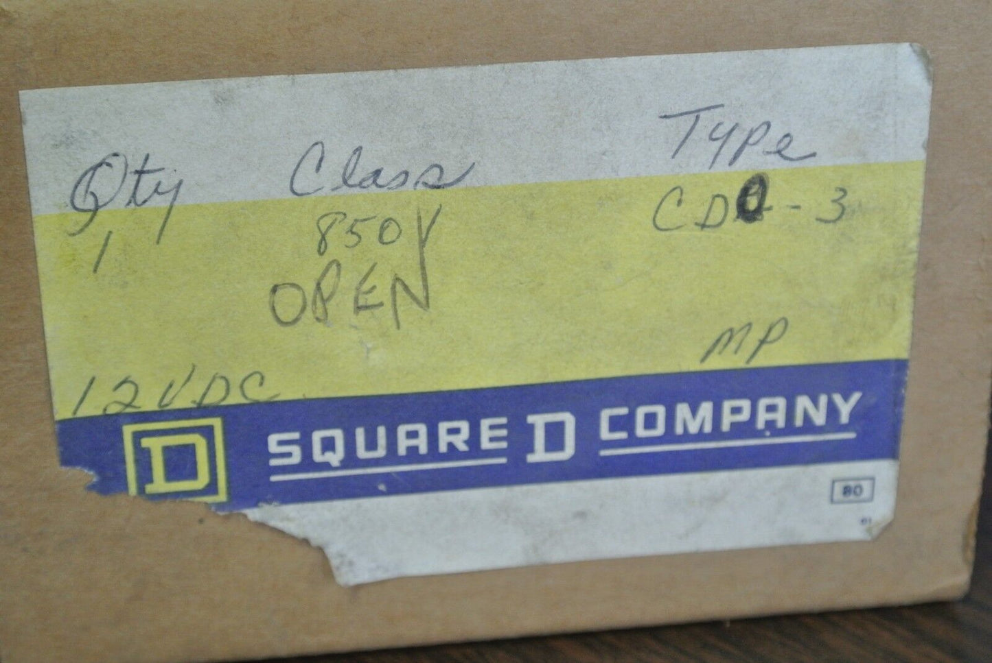 SQUARE D 8501 CDO-3 RELAY 115V/230V 1/2HP, 600VAC 5A, 277VAC 10A, 345 VA
