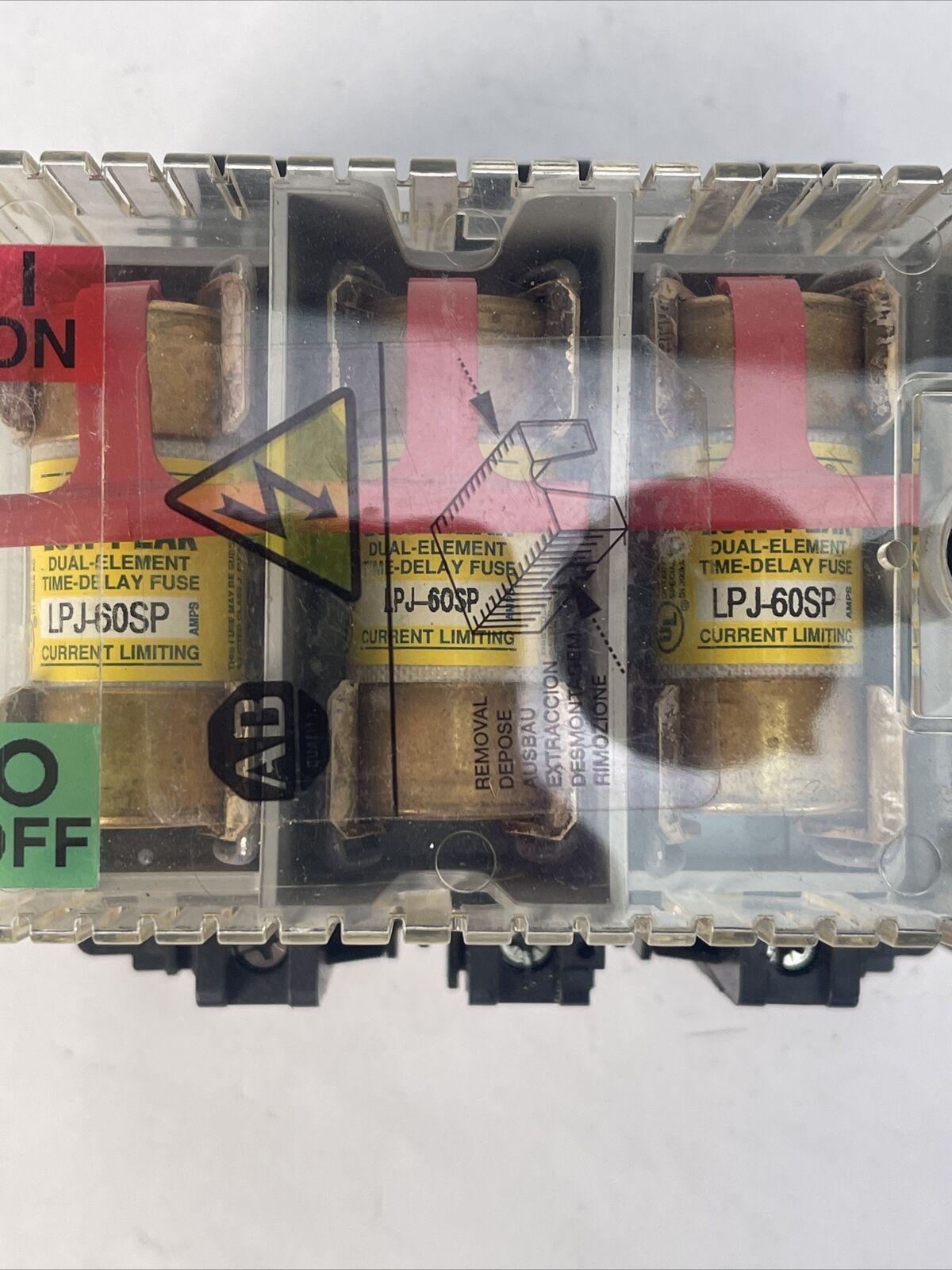 ALLEN BRADLEY 194RF-NJ060* DISCONNECT SWITCH SER A 600VAC 60A LPJ-60SP FUSES 60A