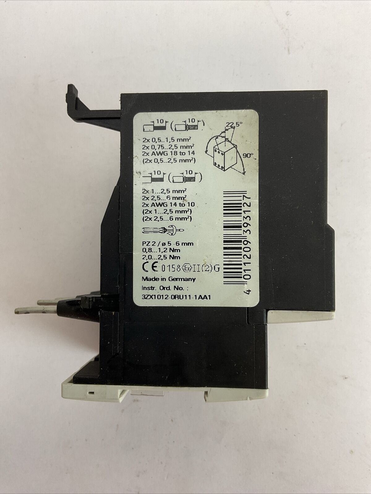 SIEMENS 3RU1126-4CB1 OVERLOAD RELAY SIRIUS 3R 600VAC 17.0-22.0A