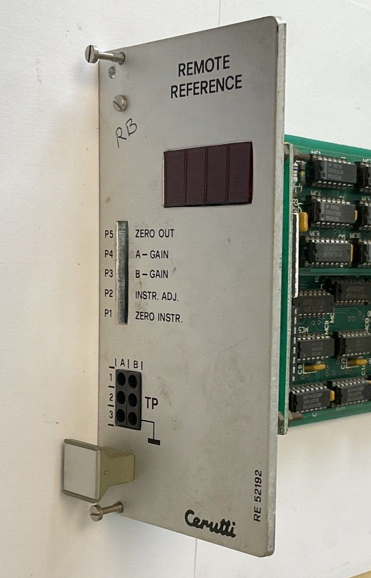CERUTTI RE 52192 REMOTE REFERENCE BOARD/CARD