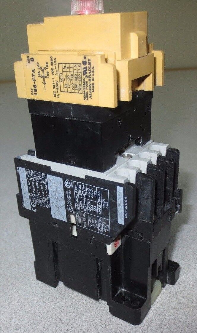 ALLEN-BRADLEY 700-F310A1 Ser. C - RELAY, 120/110 VAC w/ 196-FTA TIMER