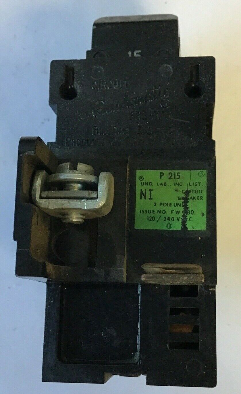 BULL DOG P215 PUSHMATIC BREAKER 2POLE 120/240VAC