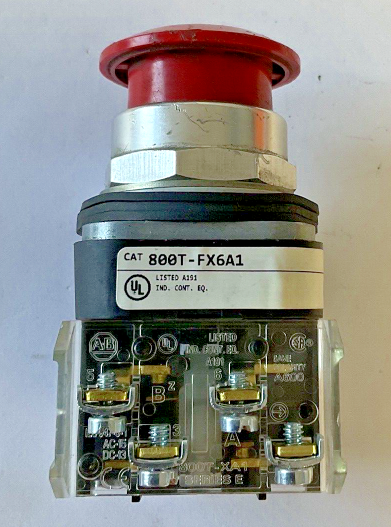 ALLEN BRADLEY 800-FX6A1 PUSH BUTTON SER.T TYPE 4/13