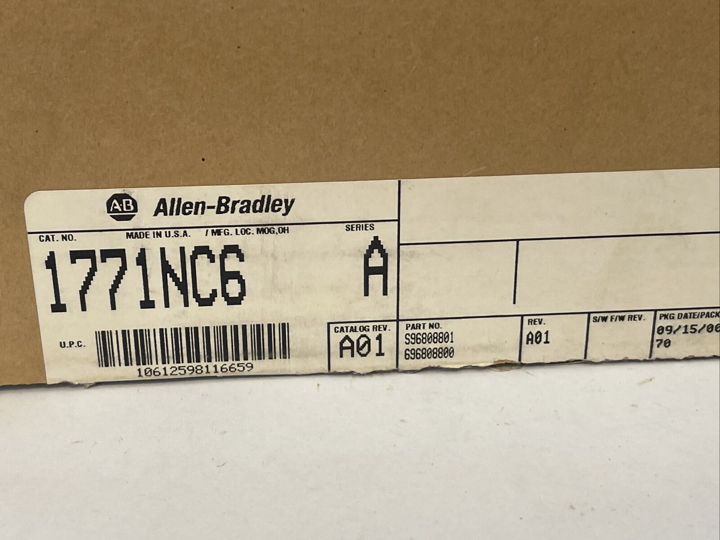 ALLEN BRADLEY 1771NC6 CABLE SERIES A REV A01