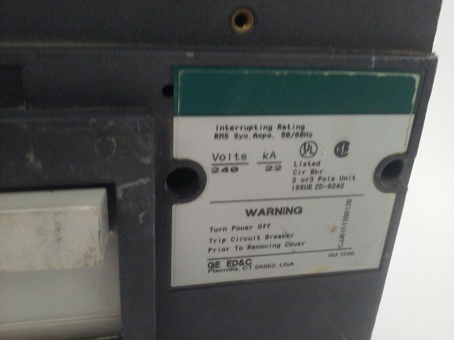 GENERAL ELECTRIC TJD432400 CIRCUIT BREAKER TRIP UNIT 400A 240VAC/250VDC 3P 22KA