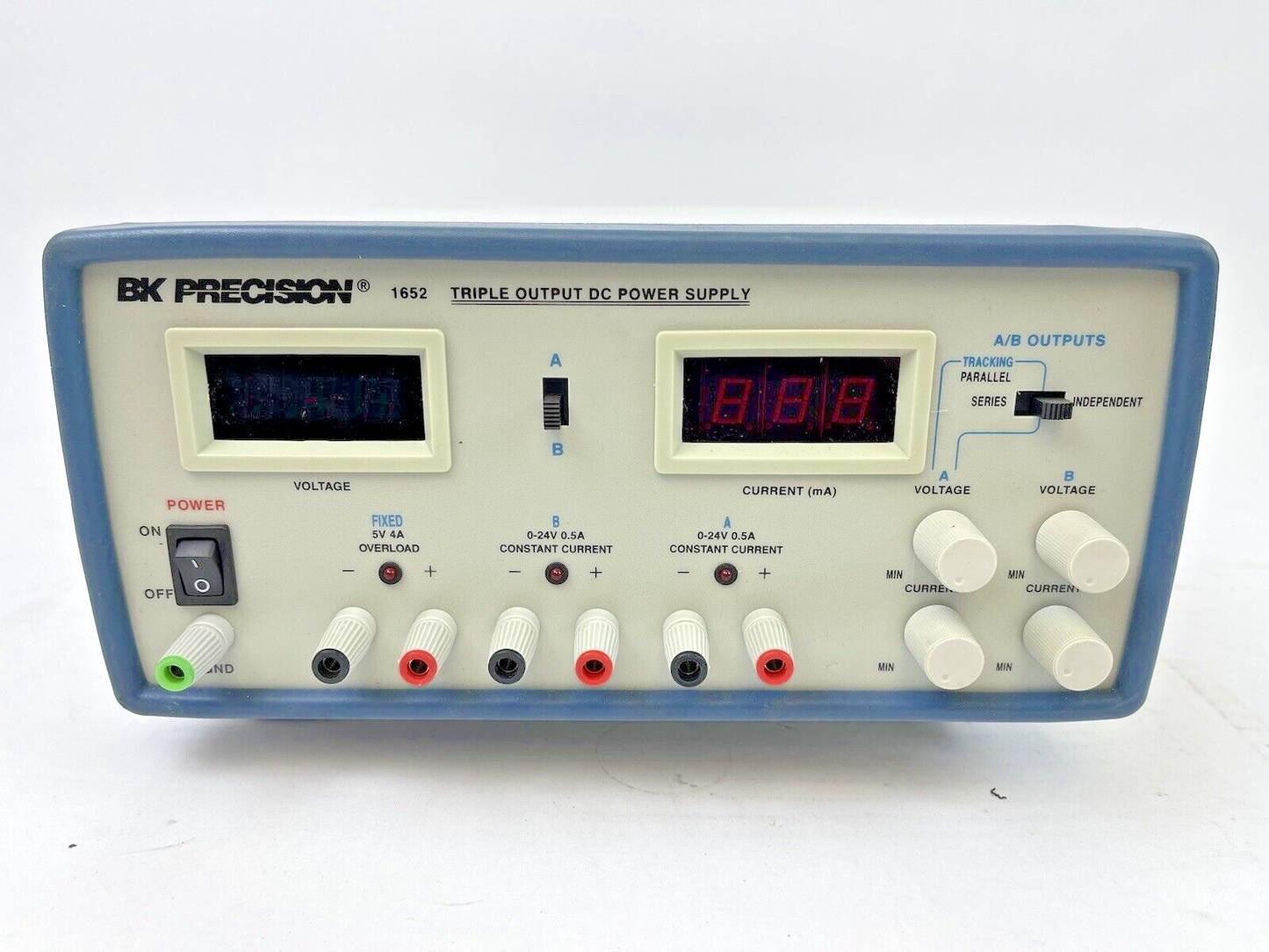 BK PRECISION - 1652 - 3 Output DC Digi Pwr Sply, (2)24V/500mA, (1)5V/4A, 120V