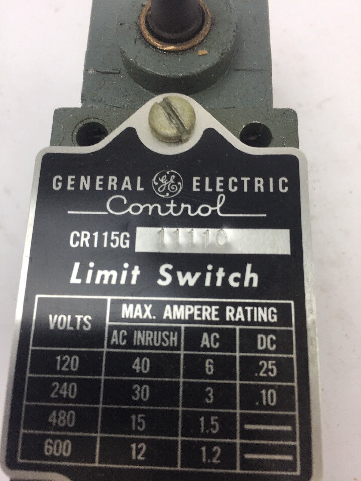 GE CR115G11110 LIMIT SWITCH 600 V