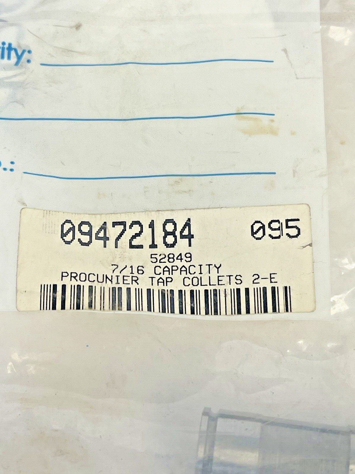 ROCKFORD ETTCO PROCUNIER - 09472184 - 2-E TAP COLLET - 7/16" CAPACITY