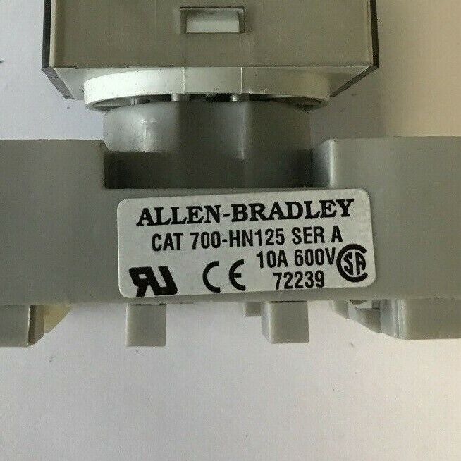 ALLEN BRADLEY 700-HAX2Z24 RELAY 24VDC 250VAC 6A W/ 700-HN125 BASE ***LOTOF4***
