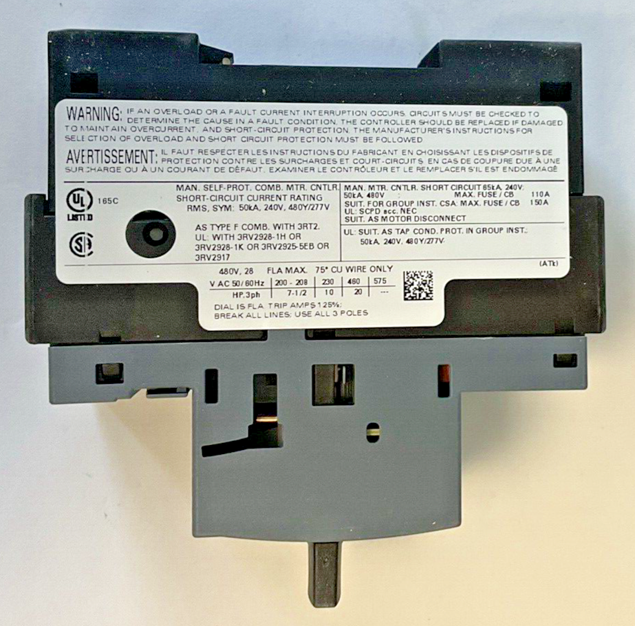 SIEMENS 3RV2021-4NA10 MOTOR CONTROL 23-28A