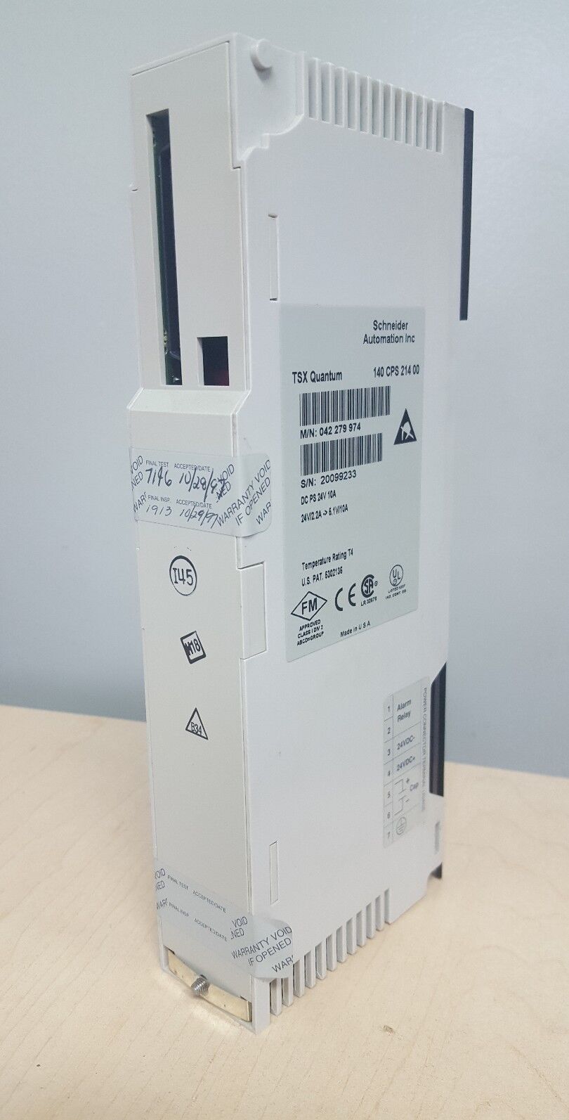 SCHNEIDER MODICON 140CPS21400 POWER SUPPLY 10AMP 24VDC TSX QUANTUM