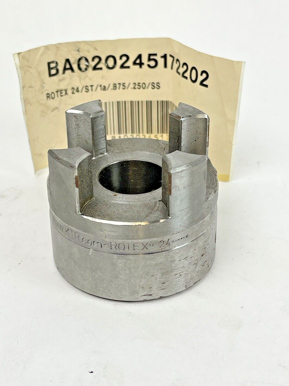KTR ROTEX - CURVED JAW COUPLING HUB - BA02025172202 - 24 SER 7/8" BORE 1/4" KEY