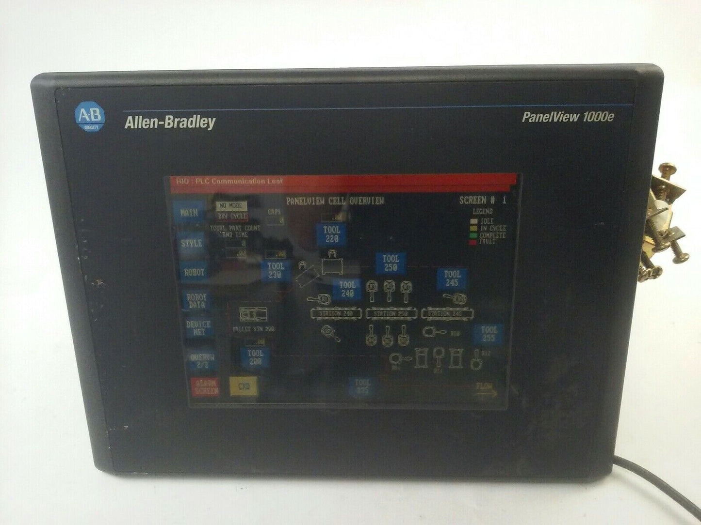 ALLEN BRADLEY 2711E-T10C6 SER. D REV. A PANELVIEW 1000E TERMINAL FRN 5.14