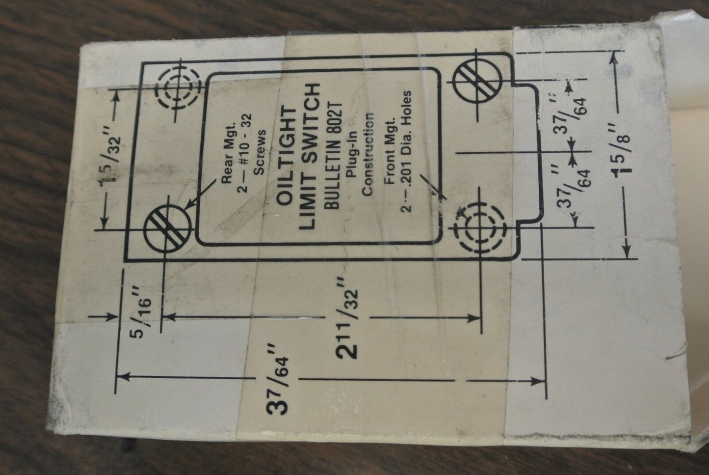 ALLEN-BRADLEY 802T-H1P1 PLUG-IN OILTIGHT LIMIT SWITCH / LEVER TYPE / NEW SURPLUS