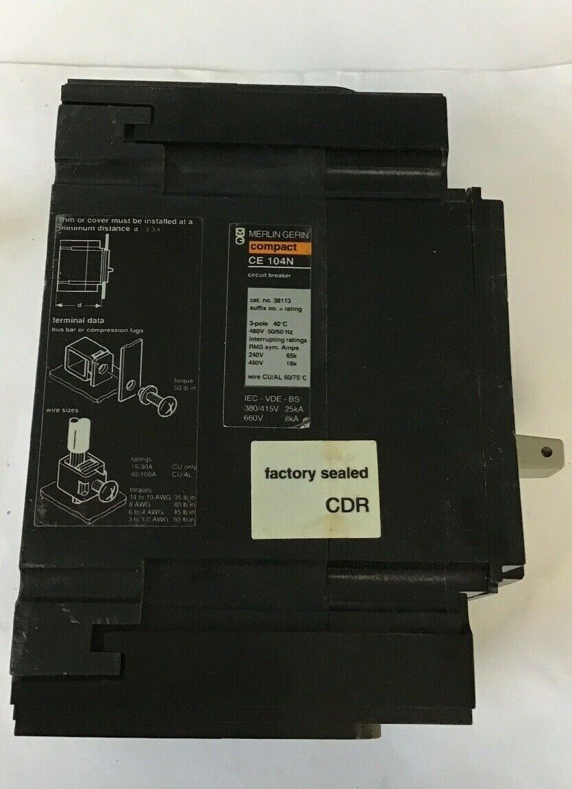 MERLIN GERIN COMPACT CE 104N 38113 15AMP CIRCUIT BREAKER