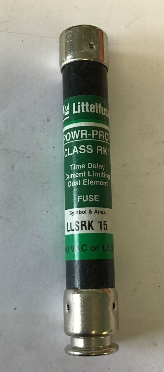 LITTELFUSE LLSRK 15 POWR-PRO CLASS RK1 TIME DELAY 600VAC ***LOTOF10***
