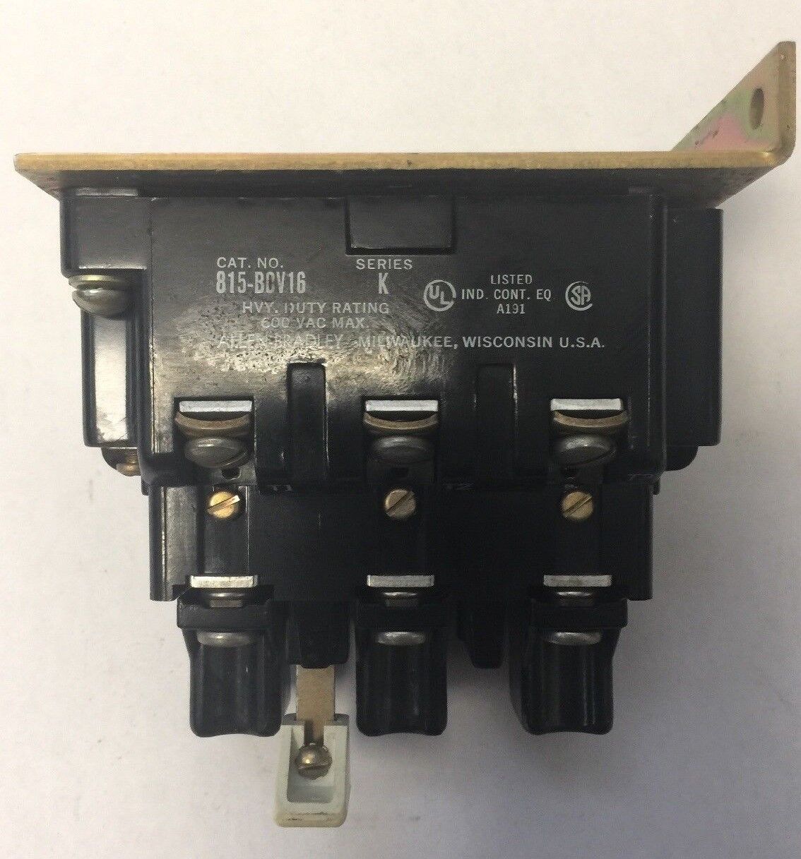 ALLEN BRADELY 815-B0V16 OVERLOAD RELAY SER K 600VAC