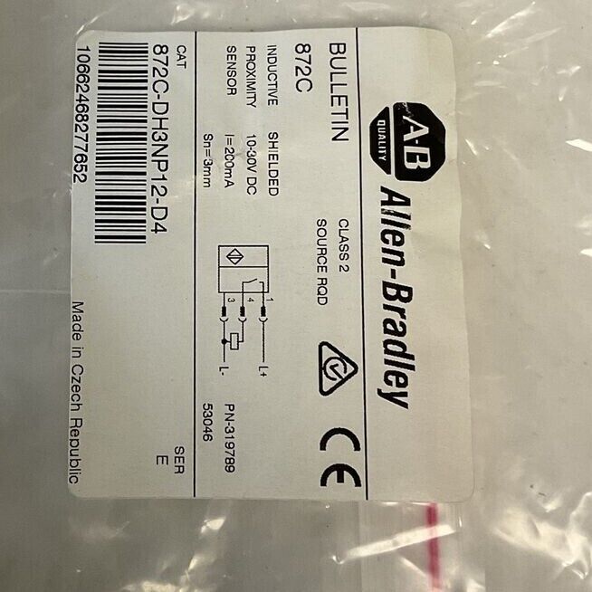 ALLEN BRADLEY 872C-DH3NP12-D4 INDUCTIVE PROXIMITY SENSOR 30VDC SER.E