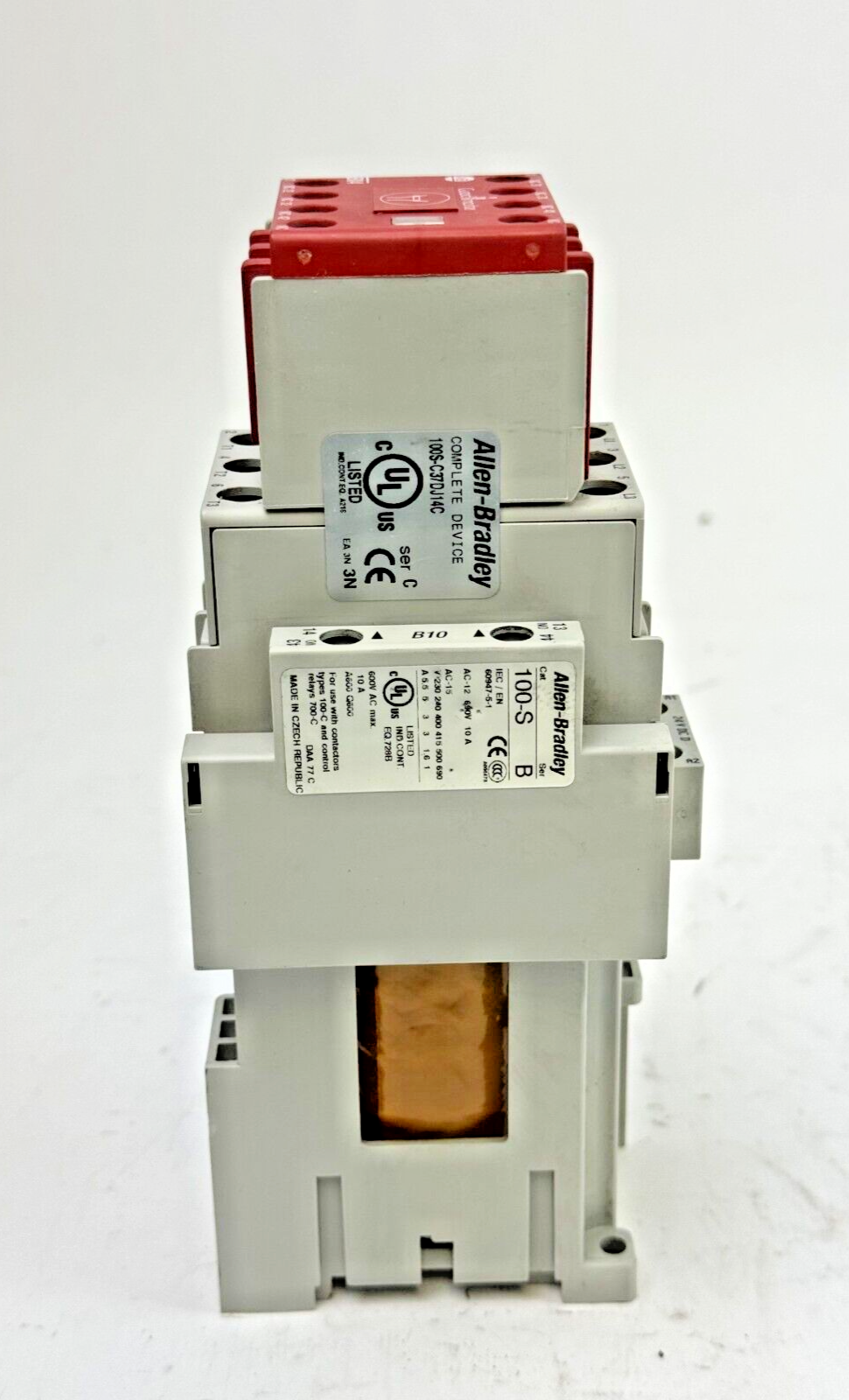 ALLEN-BRADLEY - 100S-C37DJ14C SER. C - SAFETY CONTACTOR W/ 24 VDC COIL