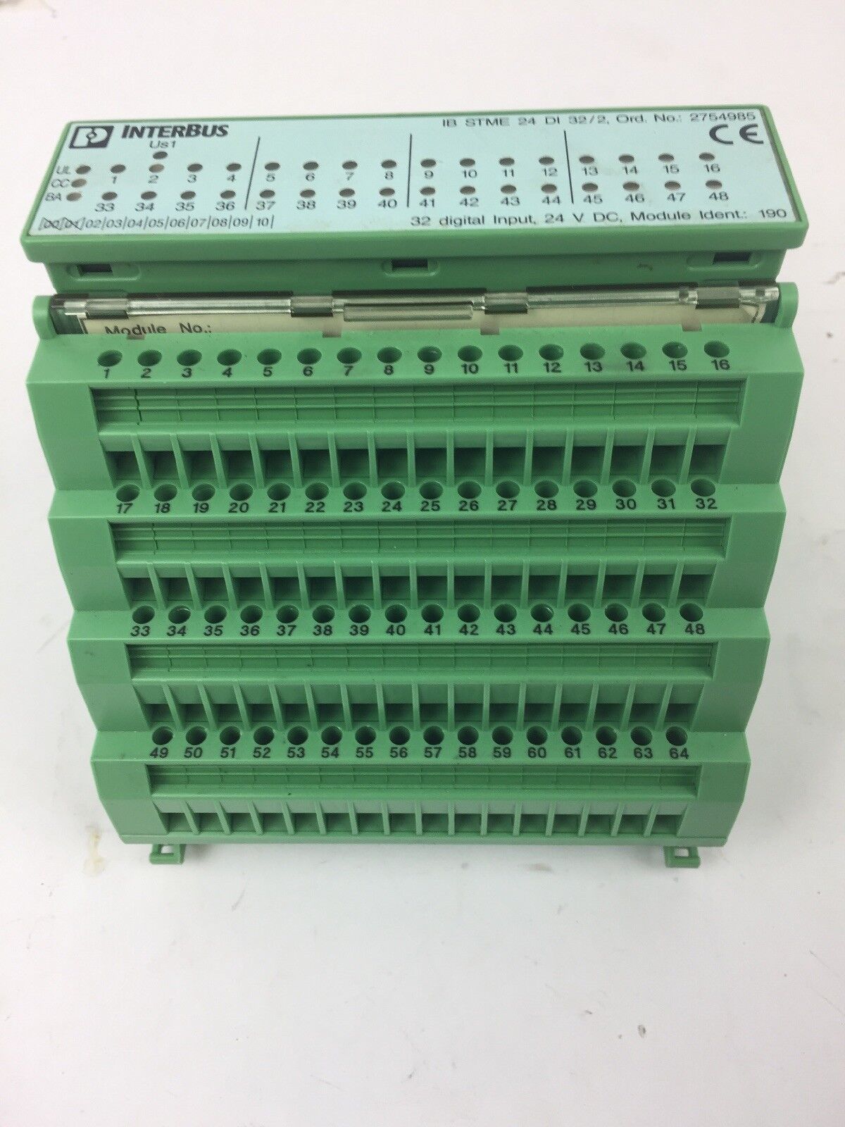 PHOENIX CONTACT IB ST 24 DI 32/2 INTERBUS INPUT MODULE