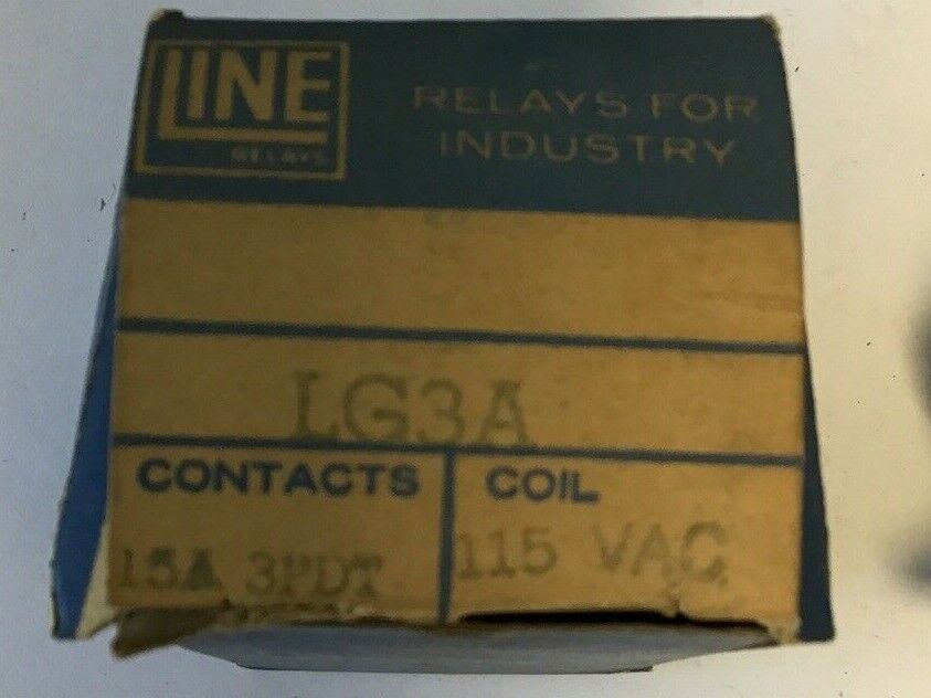 LINE ELECTRIC LG3A RELAY 115VAC 15A 3PDT
