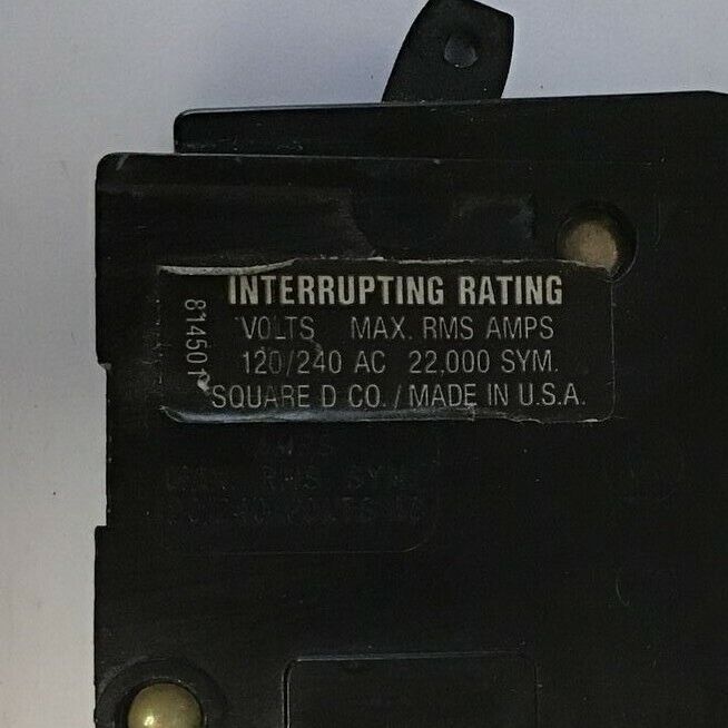 SQUARE D QOB115 22KA CIRCUIT BREAKER 15A 120/240VAC 1POLE****LOTOF5****