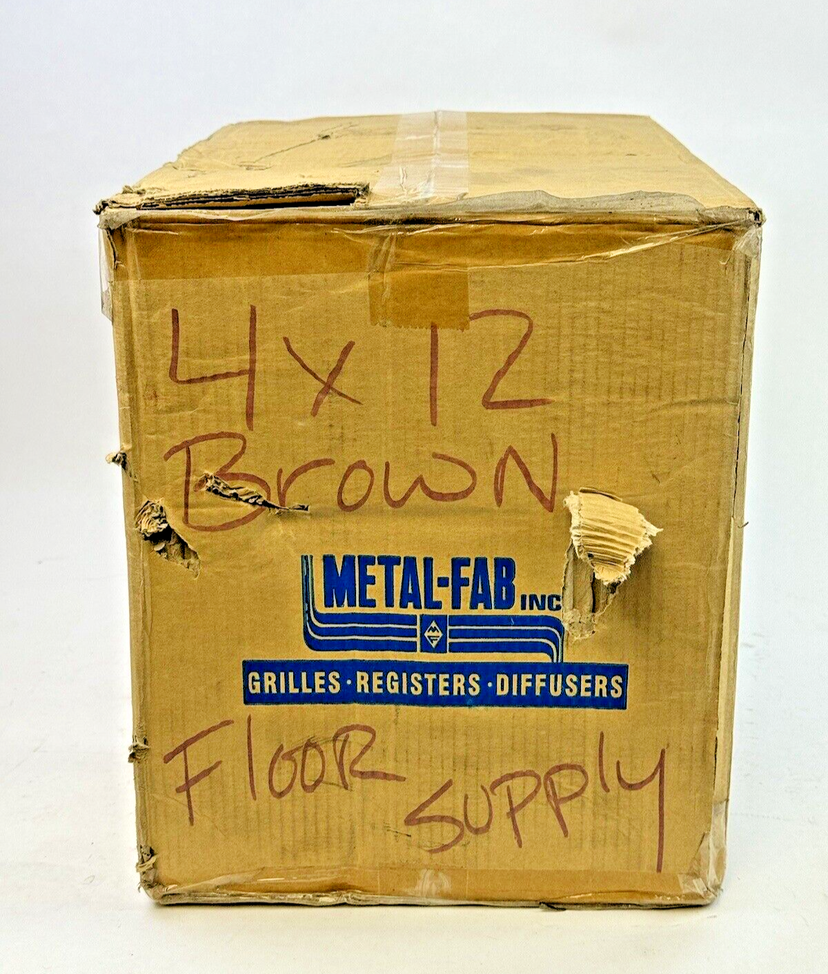 METAL-FAB **BOX OF 20** - MFFR412B - FLOOR REGISTERS - 4" X 12" - NEW IN BOX