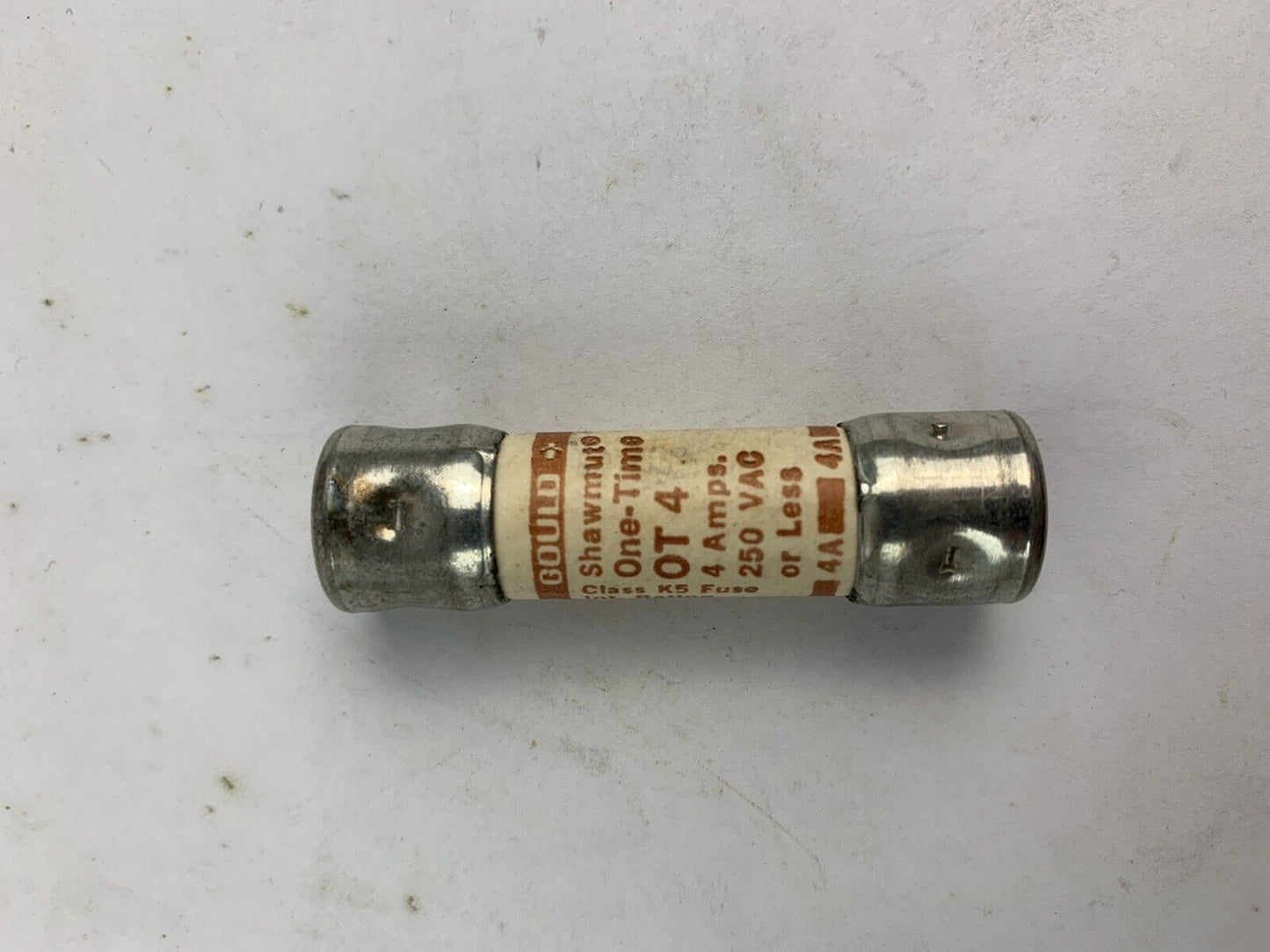 Gould Shawmut One-Time OT4 4A 250V Fuse "Lot of 10"