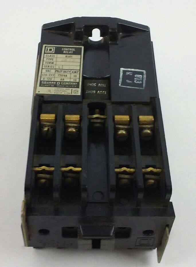 Square D 8501 G0-80 Series D A/C Control Relay Open Type 8 N.O. Contacts