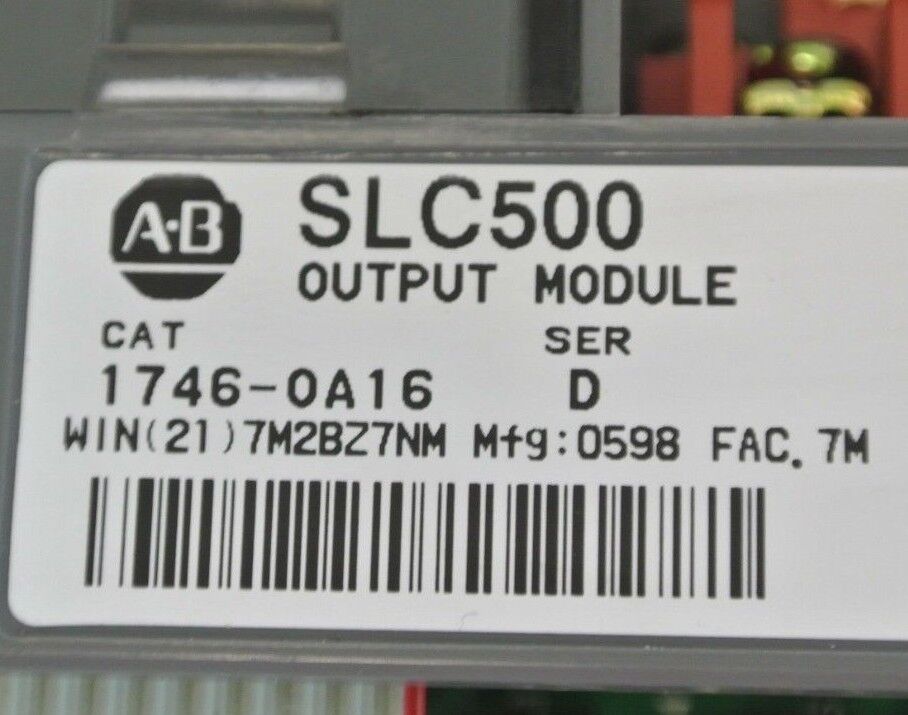 ALLEN-BRADLEY 1746-OA16 Series D SLC500 OUTPUT MODULE
