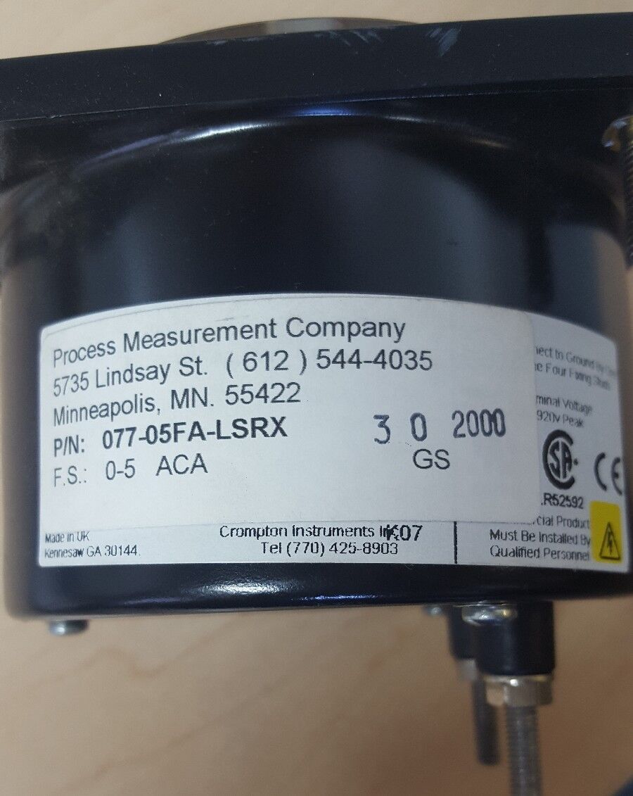 TYCO CROMPTON INSTRUMENTS 077-05FA-LSRX, F.S.:0-5 ACA, NEW, 07705FALSRX