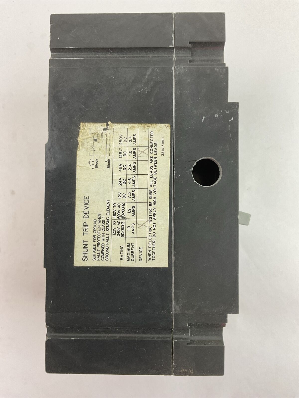 GE TED136YT150 MOLDED CASE SWITCH 3POLE 150AMP 600VAC 250VDC NO SHUNT TRIP