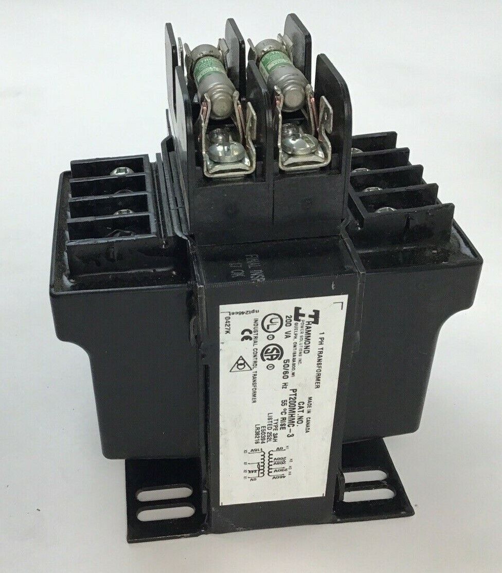 HAMMOND PT200MHMC-3 1PH TRANSFORMER W/ 30322R FUSE HOLDER***LOTOF3***