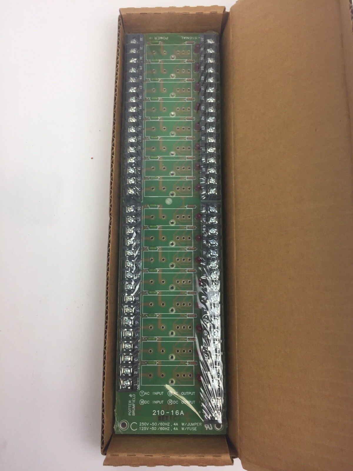 POTTER & BRUMFIELD 210-16A MODULE 250V 50/60HZ .4A W/JUMPER 125V 50/60HZ W/FUSE