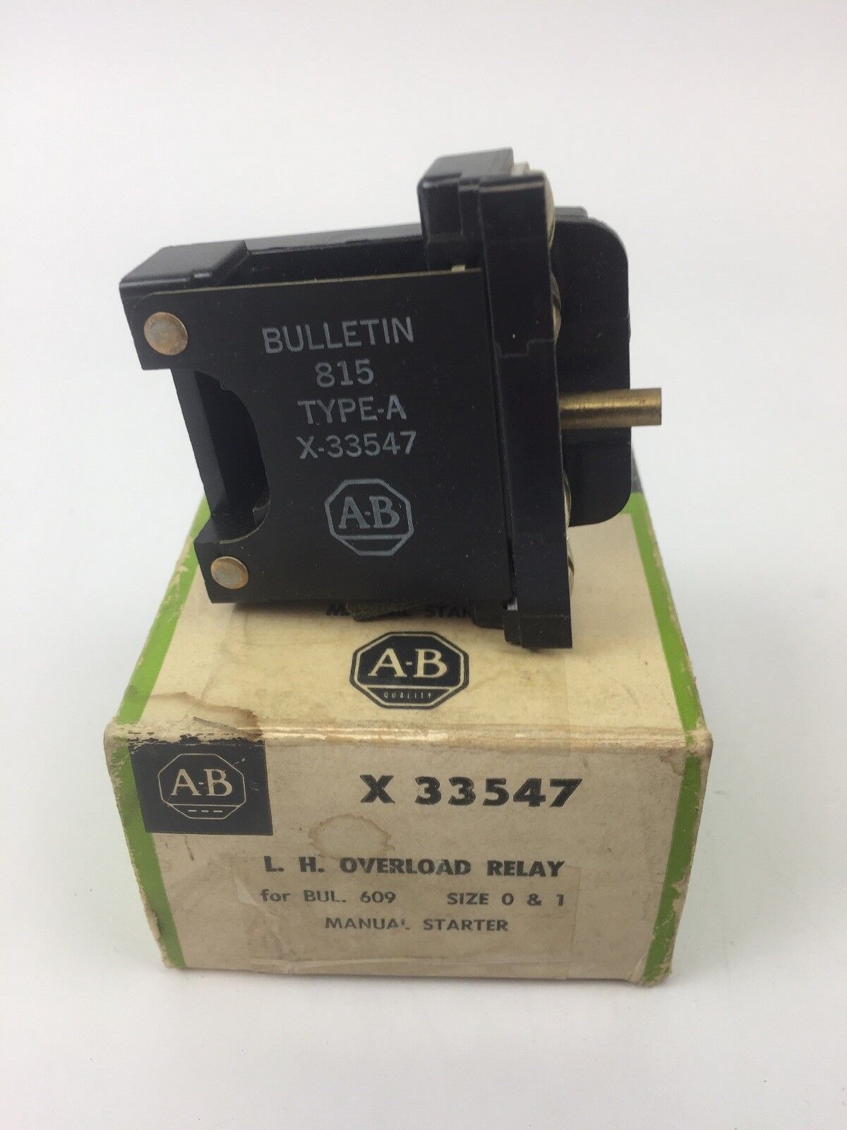 ALLEN BRADLEY X33547 OVERLOAD RELAY
