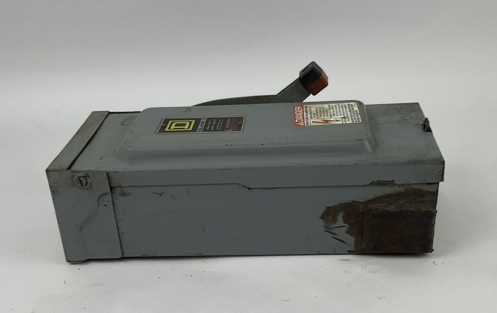 SQUARE D H361RB SAFETY SWITCH 30A 600VAC 2HP 3PH FUSIBLE SER.E1
