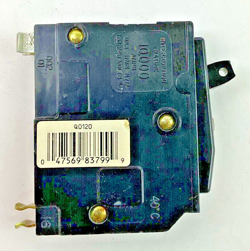 SQUARE D QO12010CP CIRCUIT BREAKER 1POLE 20A 120/240VAC 50/60HZ***LOTOF10***