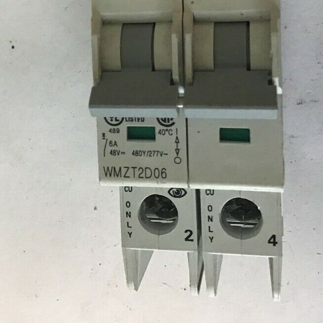 EATON WMZT2D06 CIRCUIT BREAKER 6A 48VDC 480VAC 2POLE