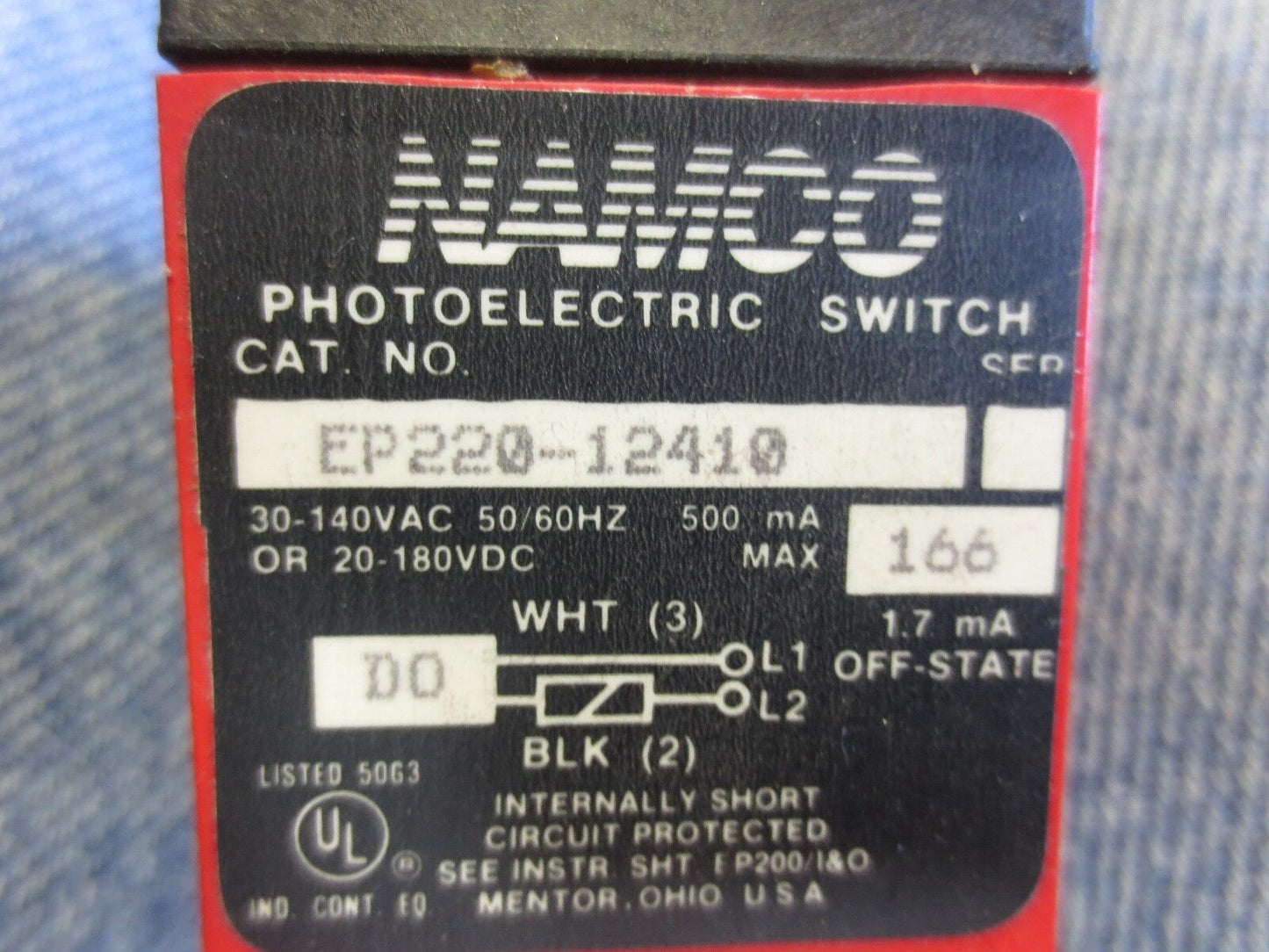 NAMCO CONTROLS EP220-12410 PHOTO-ELECTRIC SWITCH - NEW SURPLUS in SEALED BAG