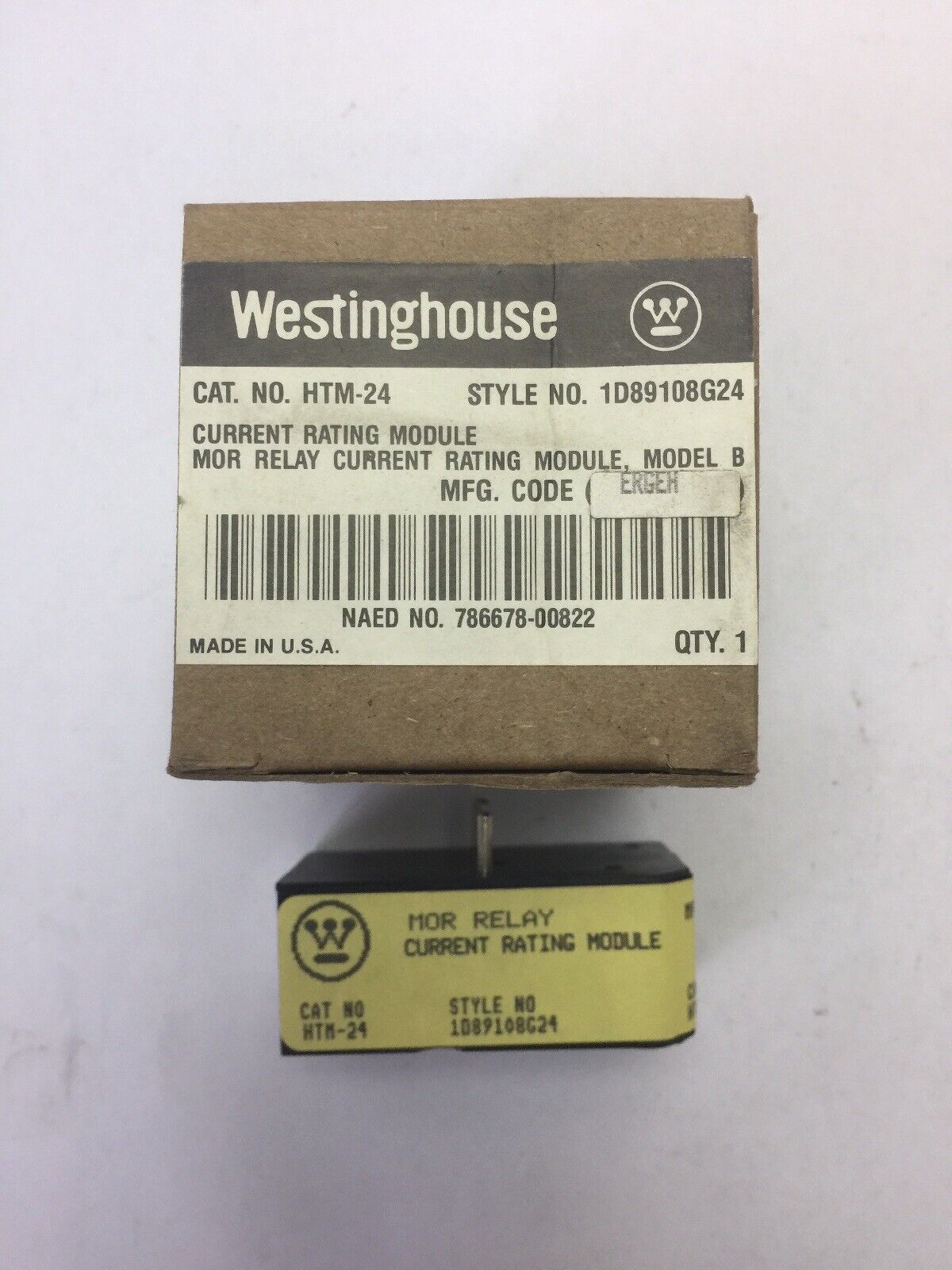 WESTINGHOUSE HTM-24 MOR RELAY CURRENT RATING MODULE MODEL B HEATER MODULE