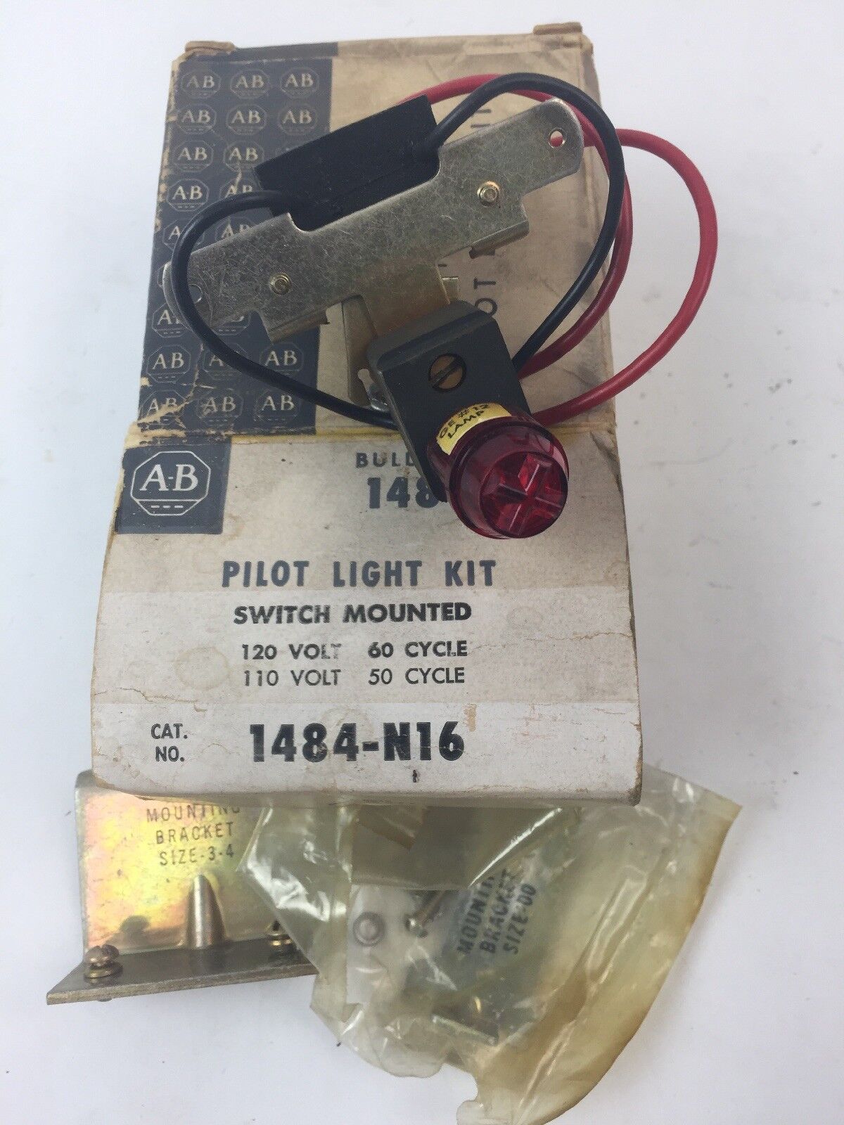 ALLEN BRADLEY 1484-N16 PILOT LIGHT KIT 120V 60CY 110V 50CY SIZES 00-0-1-2-3-4