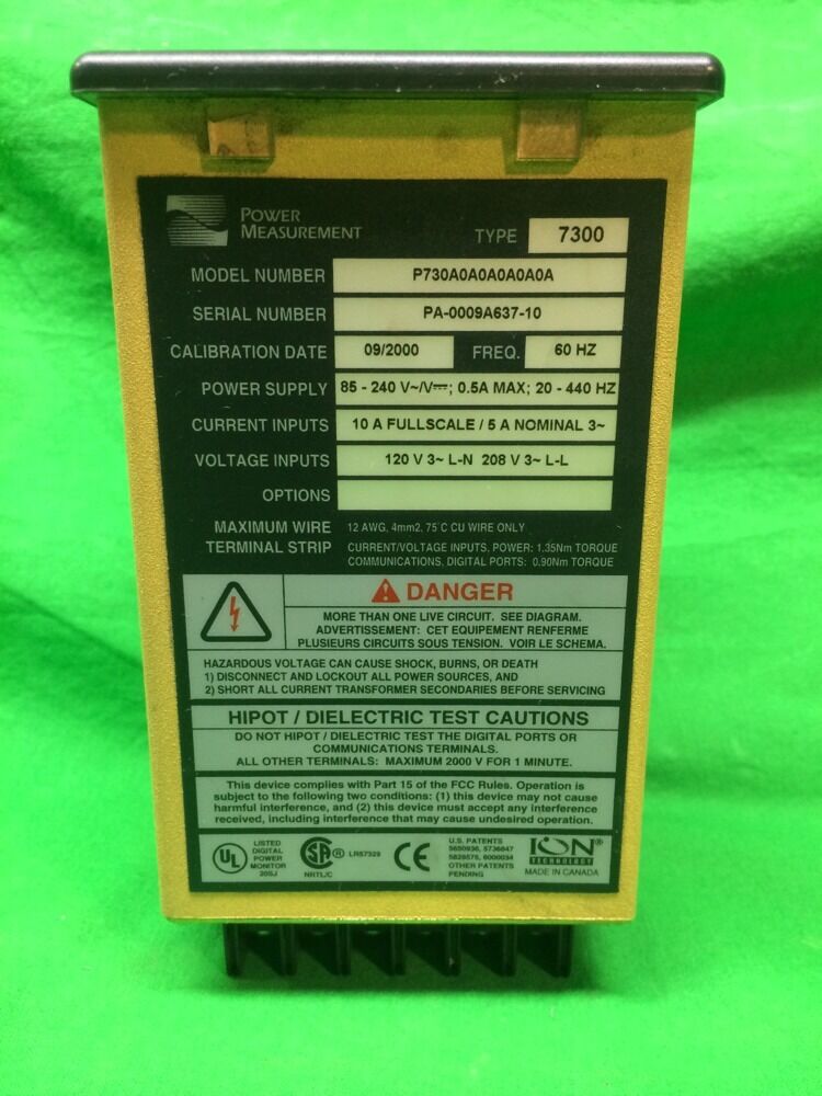 Power Measurement 7300 ION Power Supply Meter P730A0A0A0A0A0A