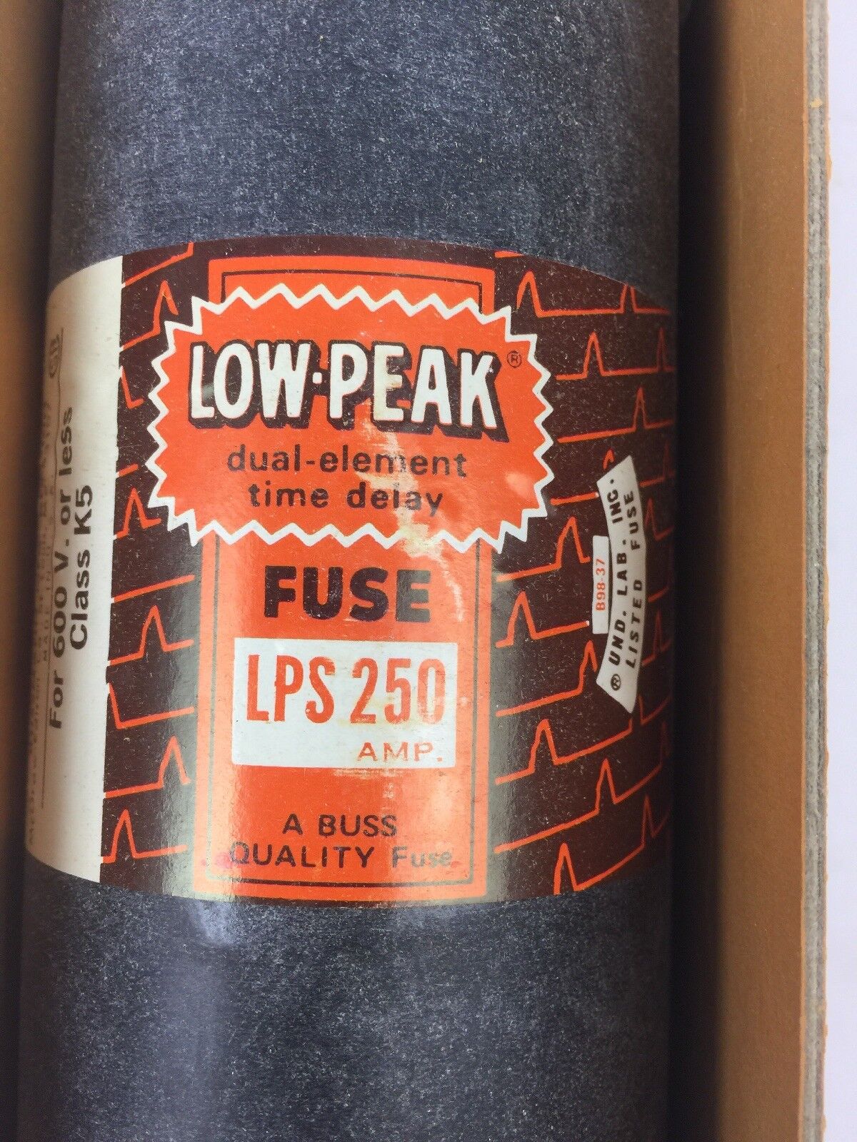 LOW PEAK LPS 250 FOR 600V OR LESS CLASS K5 250 AMP